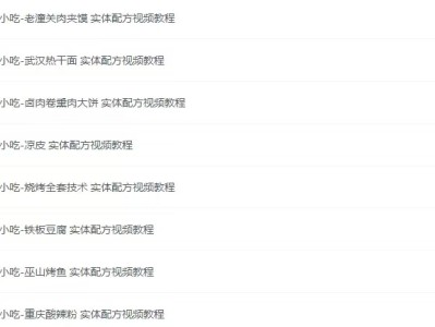 【限时免费分享】《龙隐小吃街小吃教程大全》[视频教学美食做法][56.8GB][价值上千]